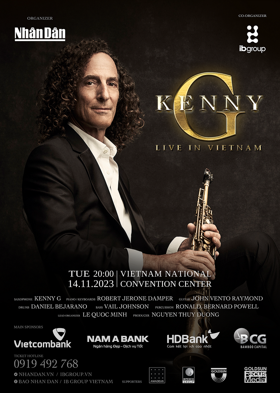 Nghệ sĩ saxophone nổi tiếng Kenny G sẽ biểu diễn tại Việt Nam vào ngày 14/11