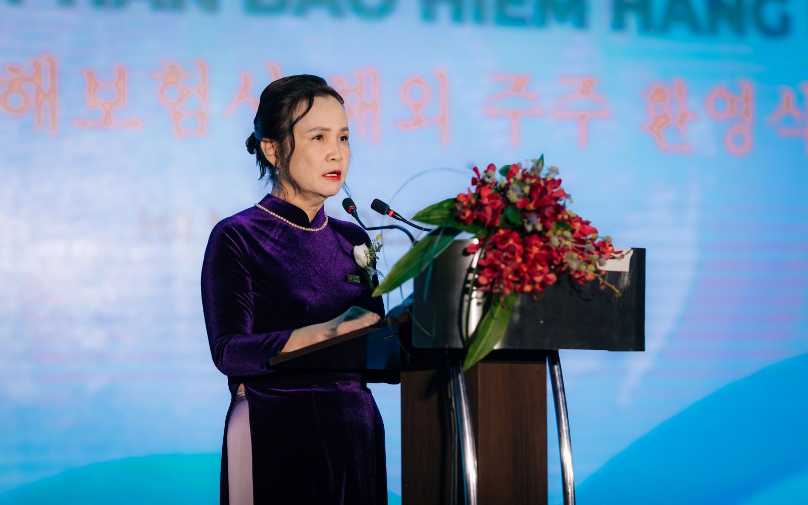 Bà Lê Thị Hà Thanh - Chủ tịch HĐQT VNI phát biểu tại buổi lễ