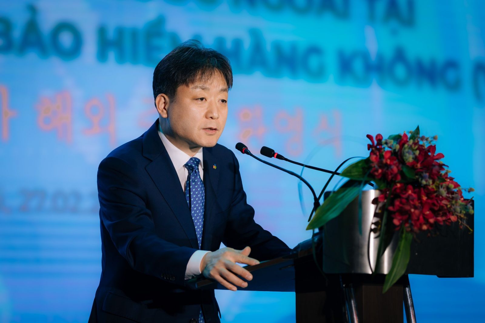 Mr Park Ki Huyn – Giám đốc Khối Kinh doanh Quốc tế DB phát biểu tại buổi lễ