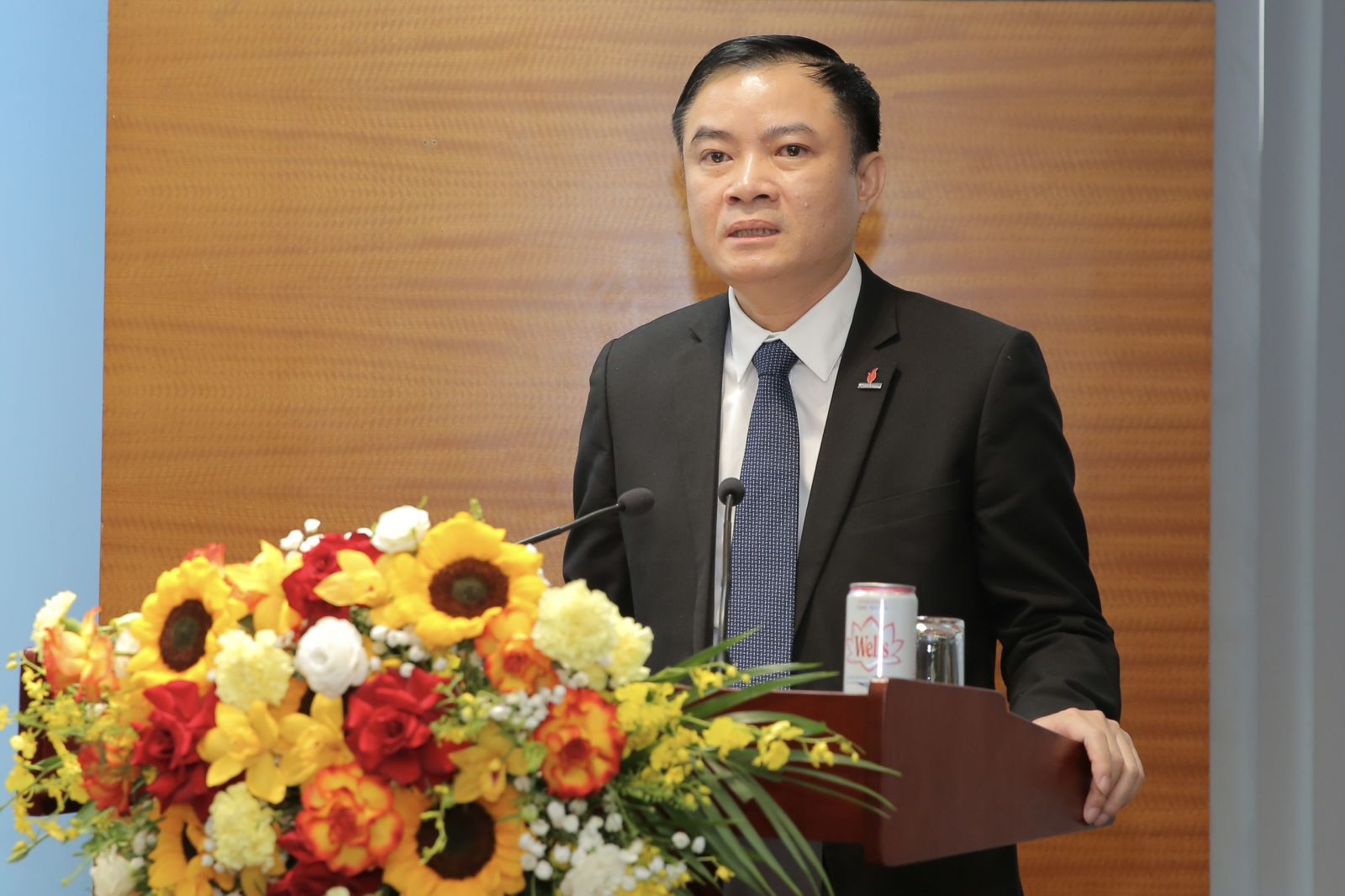 Đồng chí Lê Ngọc Sơn, Phó Bí thư Đảng ủy, Thành viên HĐTV, Tổng giám đốc Tập đoàn phát biểu nhận nhiệm 