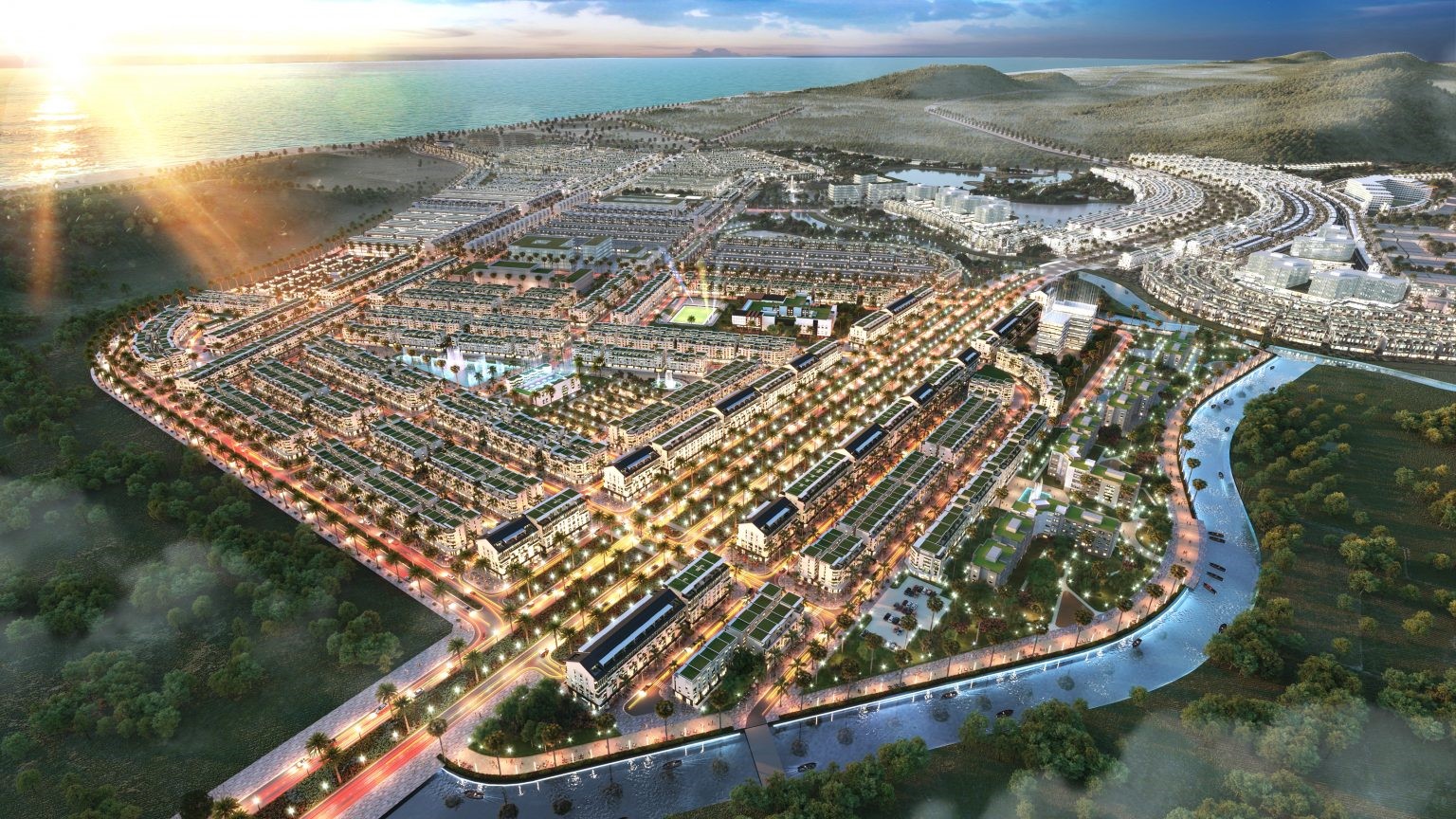 Phối cảnh dự án Crystal City Phú Quốc với quy mô hơn 52ha