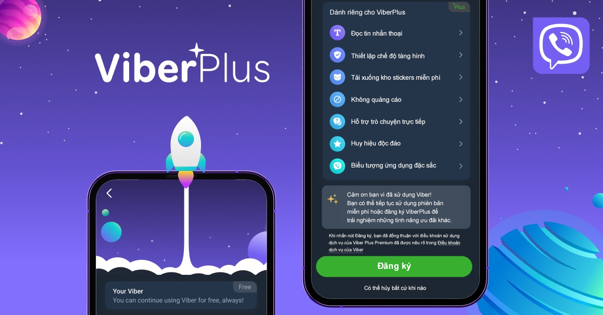 Viber Plus với giá 1,99 USD mỗi tháng.