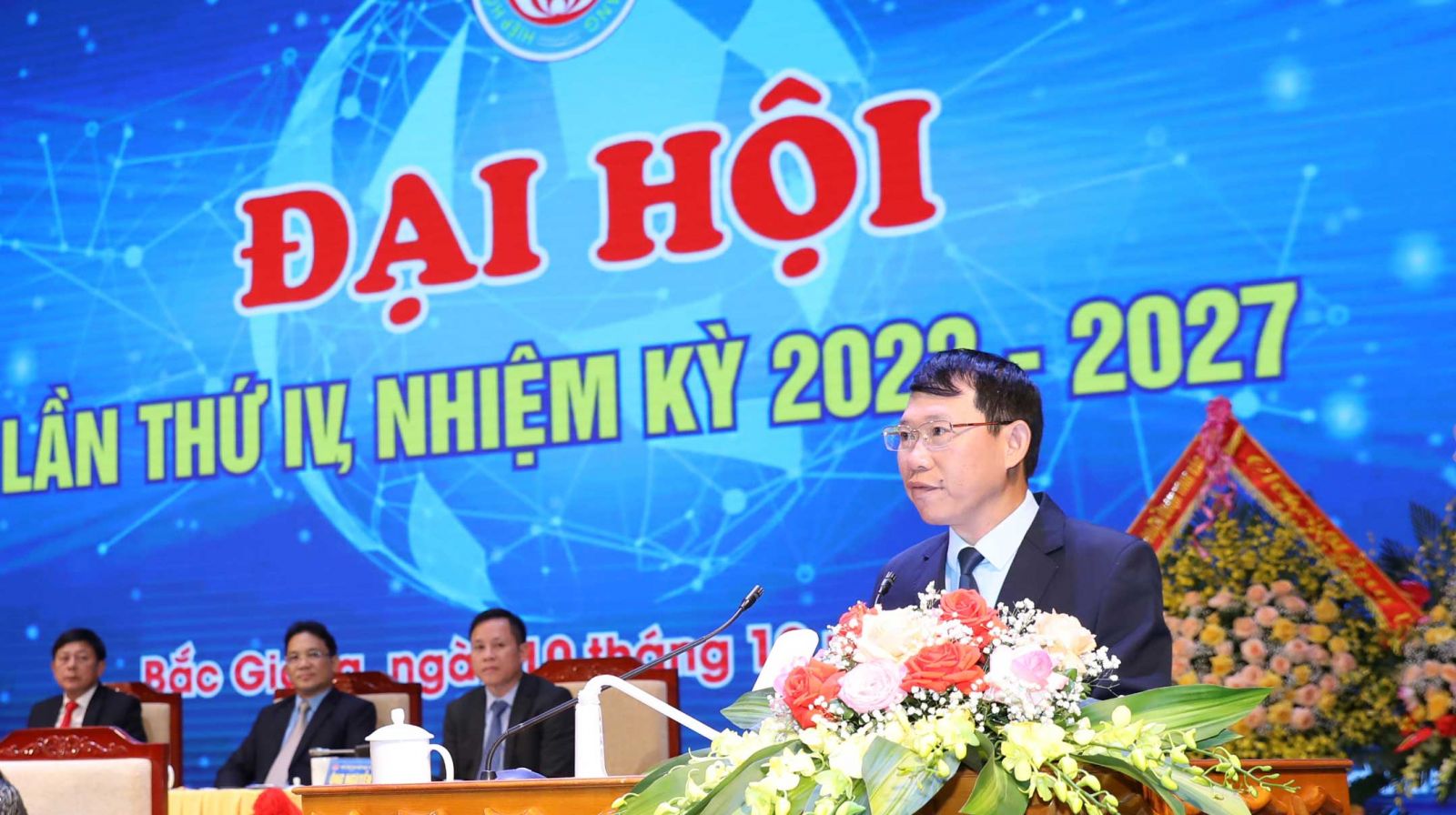 Ông Lê Ánh Dương - Chủ tịch UBND tỉnh  Bắc Giang phát biểu tại Đại hội