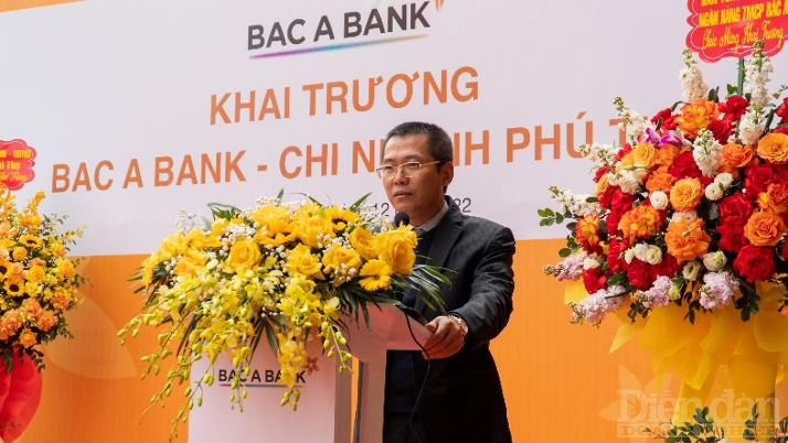 Ông Đặng Trung Dũng, Phó Tổng Giám đốc thường trực BAC A BANK phát biểu khai mạc