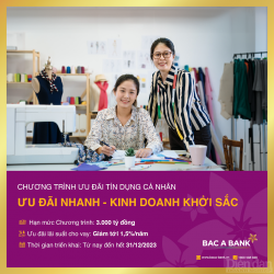 Giảm lãi suất vay, BAC A BANK “tiếp sức” khách hàng cá nhân phát triển kinh doanh
