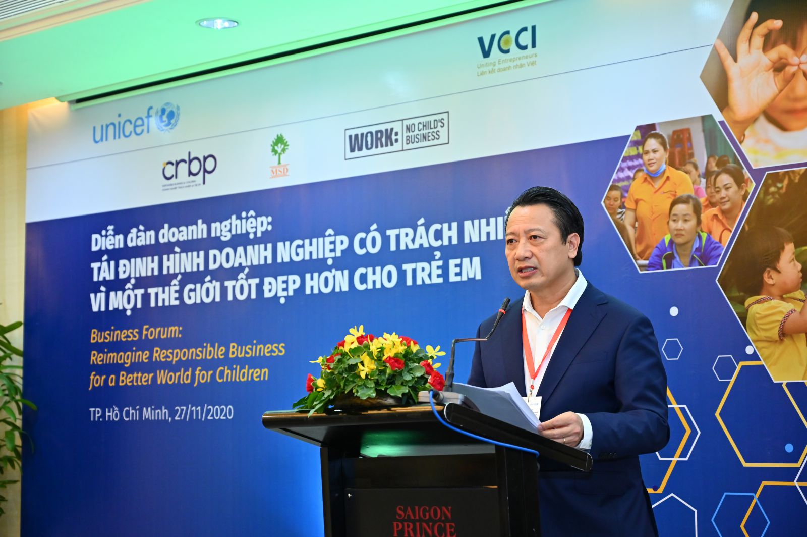 ông Nguyễn Quang Vinh, Tổng Thư ký VCCI phát biểu