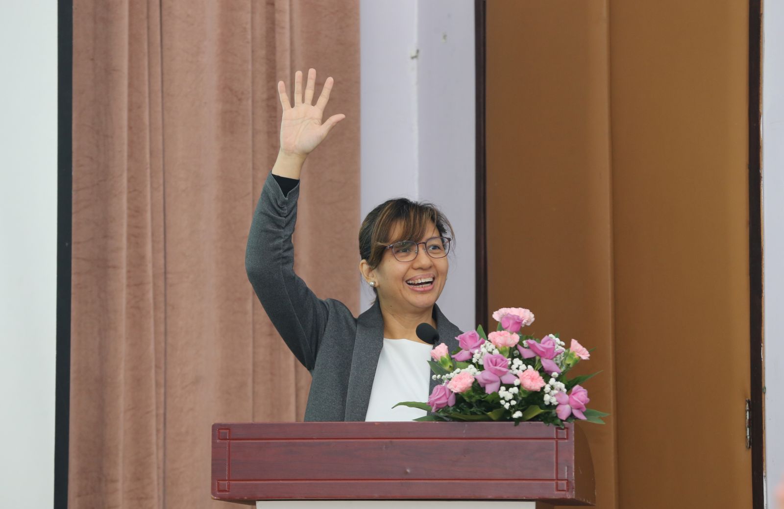 Bà Anjanette Saguisag, Trưởng phòng Chính sách Xã hội & Quản trị, UNICEF Việt Nam phát biểu khai mạc Chương trình đào tạo