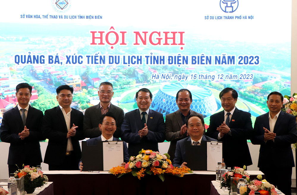 Sở Văn hóa, Thể thao và Du lịch tỉnh Điện Biên và Sở Du lịch thành phố Hà Nội ký kết Biên bản thỏa thuận hợp tác phát triển du lịch giai đoạn 2024-2026.