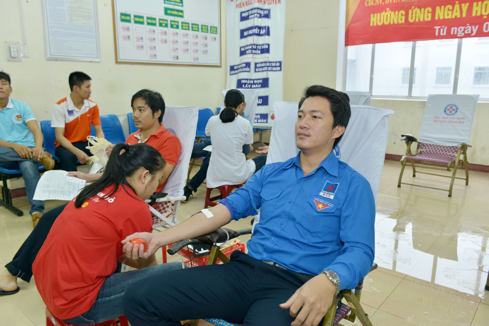 Anh Nguyễn Văn Công – nhân viên Văn phòng BSR đã trên 10 lần tham gia hiến máu tình nguyện.