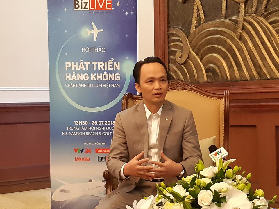 Thông tin về sự ra đời của Bamboo Airways tại hội thảo, ông Trịnh Văn Quyết, Chủ tịch tập đoàn FLC cho biết, sau một thời gian chuẩn bị, nhanh nhất ngày 10/10 có chuyến bay đầu tiên.
