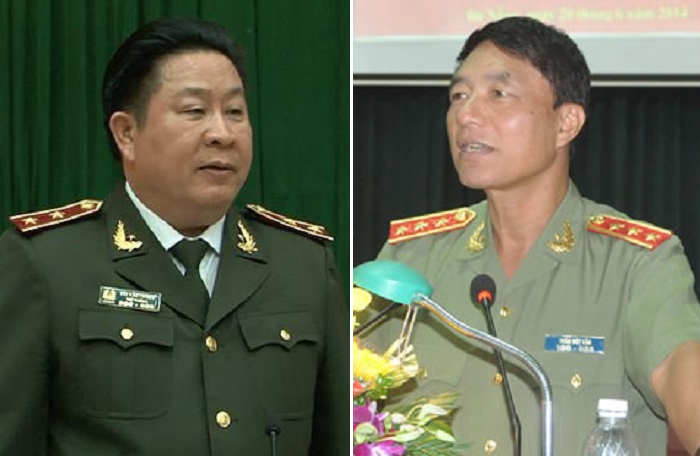 Ông Bùi Văn Thành (trái) và ông Trần Việt Tân (phải) vừa bị khởi tố.