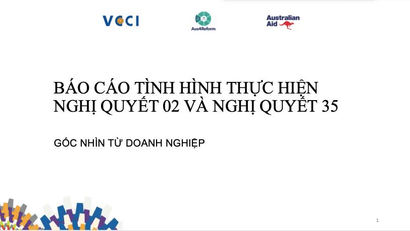 Thực hiện nhiệm vụ mà Chính phủ giao tại Nghị quyết 02 năm 2019, Phòng Thương mại và Công nghiệp Việt Nam (VCCI) đã xây dựng một báo cáo đánh giá độc lập về việc thực hiện các nhiệm vụ cải thiện môi trường kinh doanh, hỗ trợ doanh nghiệp của các bộ, ngành, địa phương.