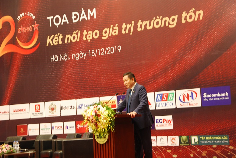 Ông Trương Gia Bình, Chủ tịch FPT, Chủ tịch Hội Doanh nhân Trẻ Việt Nam.
