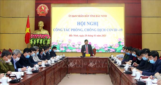 Chiều 28/1/2021, Ban Chỉ đạo phòng chống dịch COVID-19 tỉnh Bắc Ninh họp bàn các biện pháp cấp bách phòng, chống dịch COVID-19.