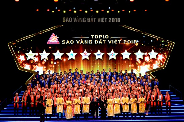 Top 10 DN nhận Giải Sao Vàng Đất Việt 2018