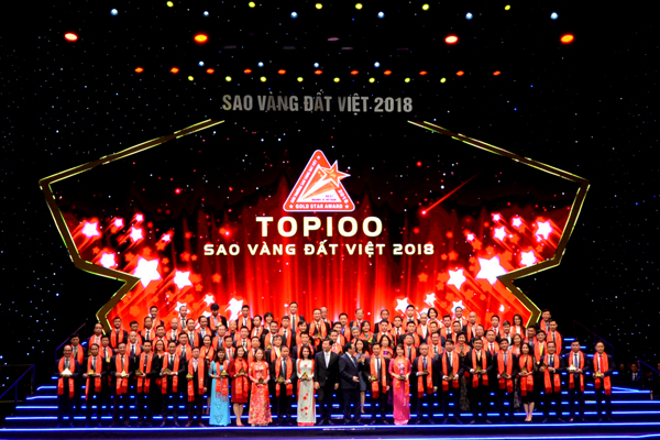Top 100 DN nhận Giải Sao Vàng Đất Việt 2018