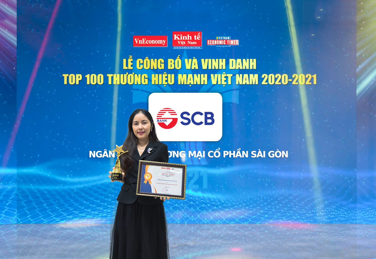 SCB được vinh danh “Thương hiệu mạnh Việt Nam” 06 năm liên tiếp
