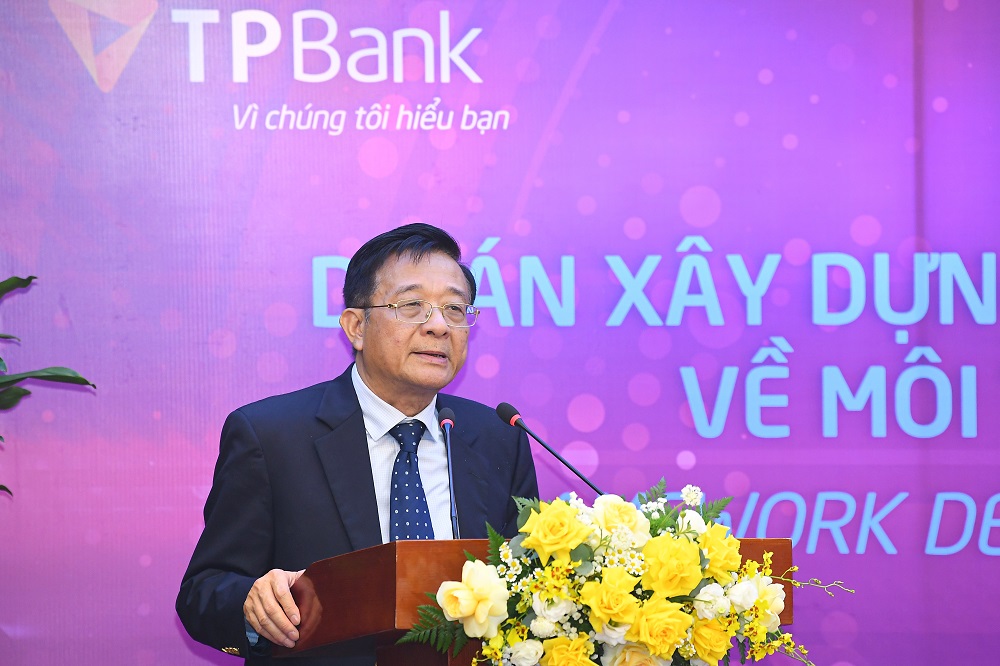 Ông Nguyễn Quốc Hùng, Phó Chủ tịch kiêm Tổng Thư ký Hiệp hội Ngân hàng Việt Nam hoan nghênh TPBank đi đầu trong việc thực hiện Dự án ESG một cách toàn diện.