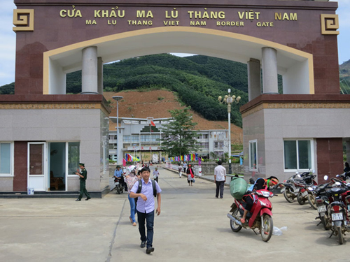 Cặp cửa khẩu song phương Ma Lù Thàng (Việt Nam) - Kim Thủy Hà (Trung Quốc) chính thức lên cửa khẩu quốc tếp/kể từ ngày 7/5/2020.