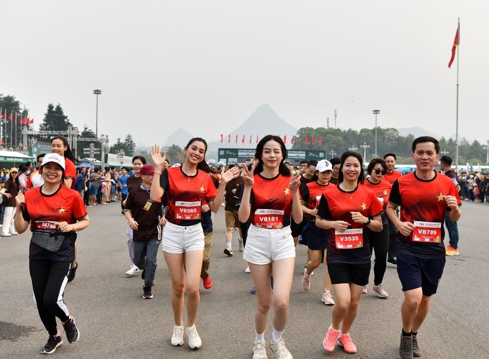 Các Hoa hậu, Á hậu tham gia chạy đồng hành tại Tiền Phong Marathon 2023 tại Lai Châu