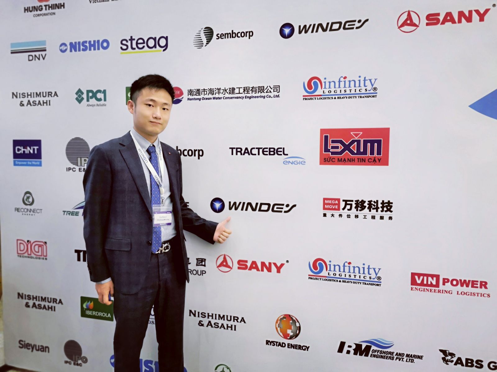 Ông Zhiwei Liu, Giám đốc Marketing khu vực Đông Nam Á Công ty TNHH Windey Chiết Giang tại Hội nghị thượng đỉnh Điện gió trên bờ và ngoài khơi lần thứ 5