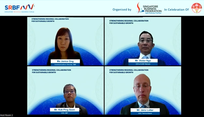 Liên đoàn Doanh nghiệp Singapore đã tổ chức họp báo trực tuyến giới thiệu về Diễn đàn Doanh nghiệp Khu vực Singapore (SRBF) lần thứ 7