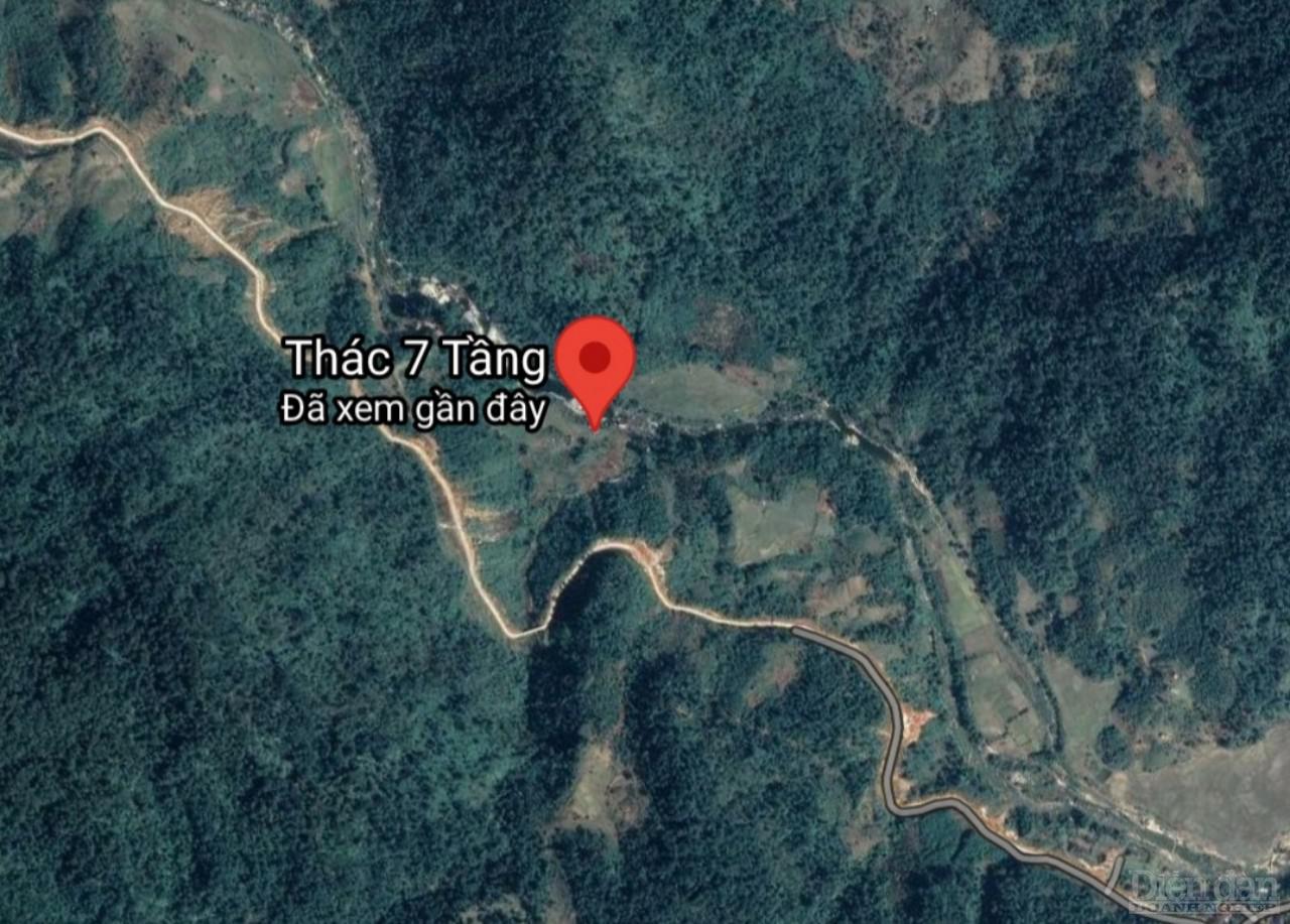 Khu vực du lịch thác Bảy Tầng ở xã biên giới Hạnh Dịch, huyện Quế Phong - nơi có dự án cấp điện nông thôn từ lưới điện Quốc gia