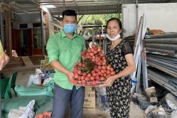 Tiến Nông đồng hành cùng nông dân Bắc Giang tiêu thụ vải thiều
