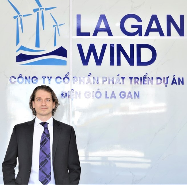 Ông Stuart Livesey, Giám đốc Quốc gia của COP tại Việt Nam, kiêm CEO Công ty Cổ phần Phát triển Dự án Điện gió La Gan (COP)