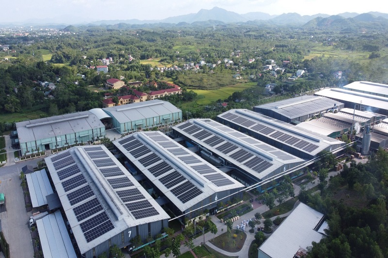 Hệ thống điện mặt trời áp mái do công ty GreenYellow đầu tư tại Công ty CP Woodsland Việt Nam 