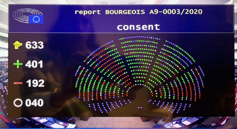 Kết quả bỏ phiếu thông qua EVFTA tại Nghị viên châu Âu
