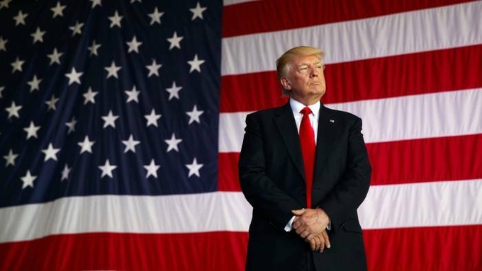 Tổng thống Mỹ Donald Trump tại một sự kiện ở thủ đô Washington năm 2017. Ảnh: AP.