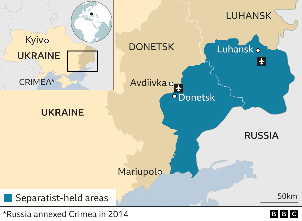Donbass thực tế do Nga kiểm soát
