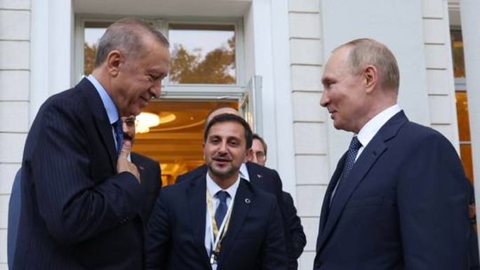 Tổng thống Putin và Tổng thống Thổ Nhĩ Kỳ gặp nhau vào ngày 5/8 (Ảnh: AP)