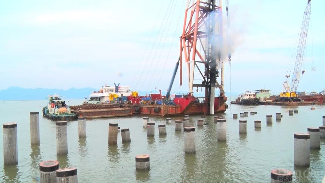 Dự án cảng cửa ngõ quốc tế Lạch Huyện bến 3,4p/của Cảng Hải Phòng đang được gấp rút triển khai