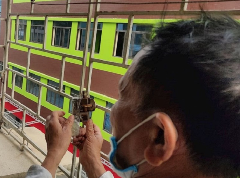 Một nhà dân ở phố Nguyễn Thái Học (TP Hải Dương) đã cải tạo 