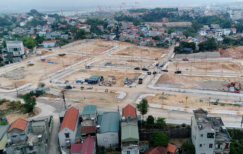 Dự án đầu tư hạ tầng kỹ thuật dân cư, tái định cư khu 5, phường Giếng Đáy, TP Hạ Long (Ảnh: Báo Quảng Ninh)