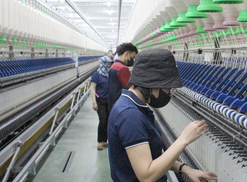 Sản xuất tại nhà máy sợi An Ninh (Ảnh: Báo Thái Bình)