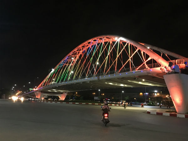 Nút giao thông cầu vượt Nguyễn Bỉnh Khiêm - Đình Vũ. Ảnh MH