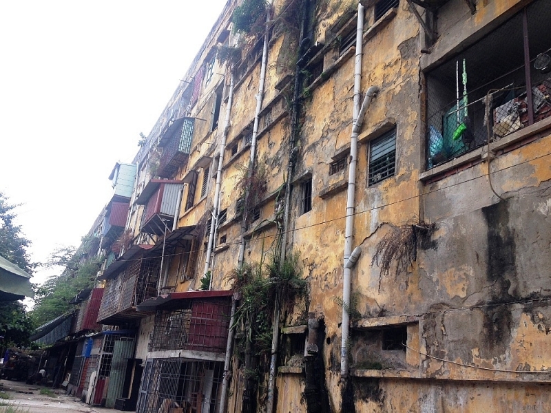 Chung cư cũ tại phường Vạn Mỹ, quận Ngô Quyền.