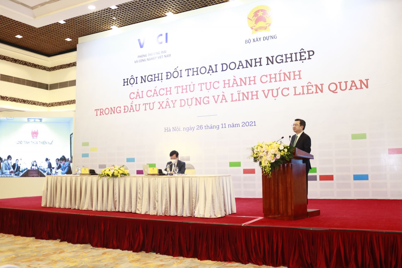 Bộ trưởng Bộ Xây dựng Nguyễn Thanh Nghị phát biểu tại Hội nghị đối thoại doanh nghiệp
