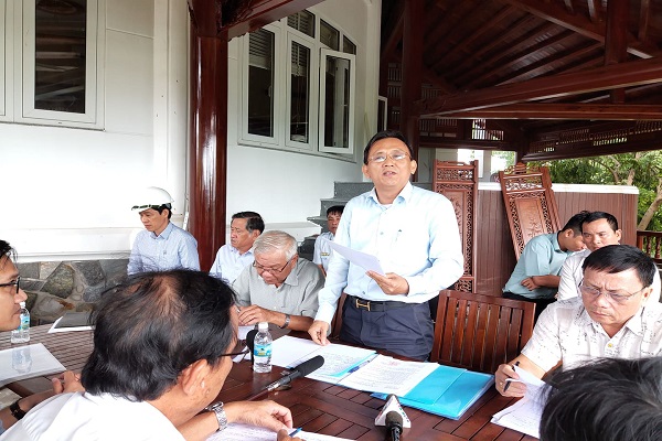 Ông Lê Hữu Hoàng, Phó Chủ tịch UBND tỉnh Khánh Hòa phát biểu chỉ đạo tại dự án 