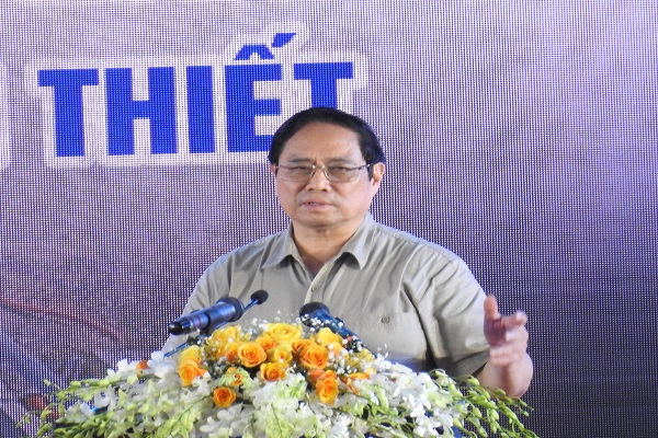 Thủ tướng Phạm Minh Chính phát biểu chỉ đạo tại lễ khánh thành Dự án đầu tư xây dựng công trình đường bộ cao tốc Bắc - Nam phía Đông giai đoạn 2017 - 2020 các đoạn Nha Trang - Cam Lâm và Vĩnh Hảo - Phan Thiết