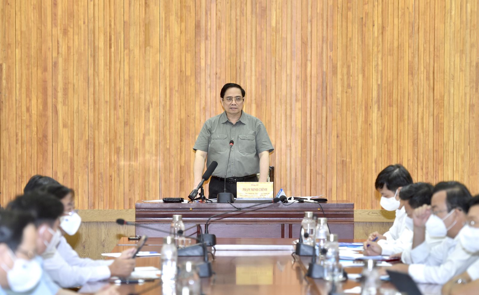Quang cảnh cuộc làm việc của Thủ tướng Phạm Minh Chính với tỉnh Tây Ninh. Ảnh: VGP