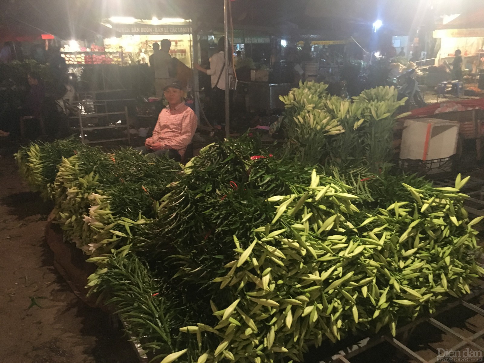 Chợ hoa đêm Quảng Bá (quận Tây Hồ, Hà Nội) vắng khách trong mùa dịch.