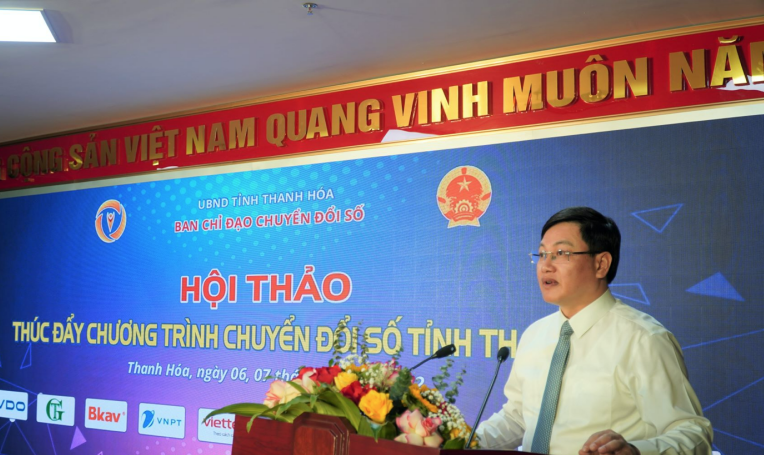  Ông Mai Xuân Liêm - Phó Chủ tịch UBND tỉnh Thanh Hóa phát biểu tại hội nghị 
