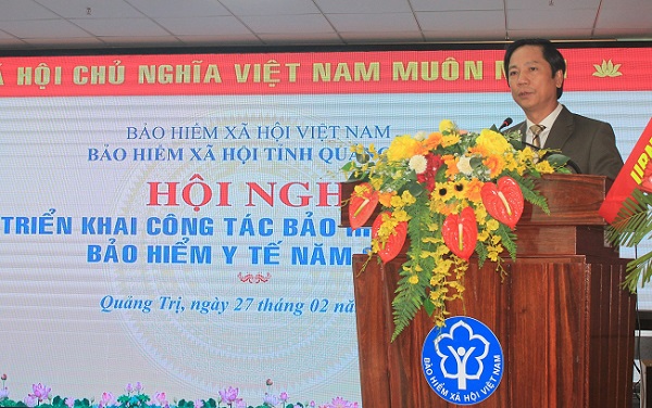 Ông Hoàng Nam Phó Chủ tịch UBND tỉnh đánh giá cao những thành tích, kết quả mà BHXH tỉnh Quảng trị đã đạt được trong năm 2023
