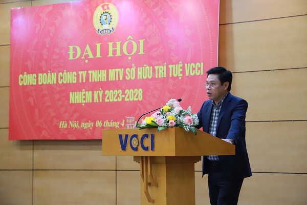 Phát biểu của Bí thư Đảng ủy Công ty đồng chí Trần Huy Phương - Chủ tịch HĐQT, giám đốc công ty TNHH MTV sở hữu trí tuệ VCCI