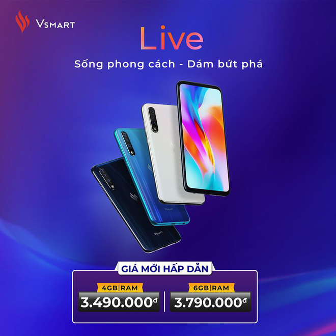 Chỉ sau 3 tháng ra mắt, Vsmart Live được VinSmart điều chỉnh giảm nửa giá