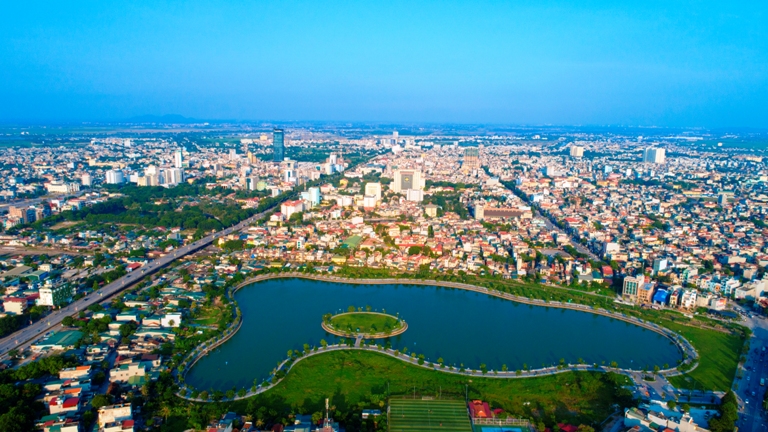 Toàn cảnh thành phố Thanh Hóa nhìn từ trên cao